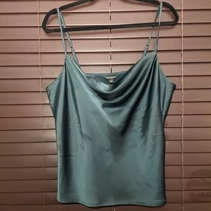 Large dark green banana republic cowl neck tank. NWT